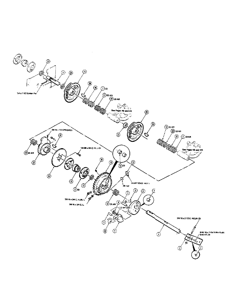 Схема запчастей Case IH 8550 - (46) - KNOTTER DRIVE AND CAM ASSEMBLY (68) - TYING/WRAPPING