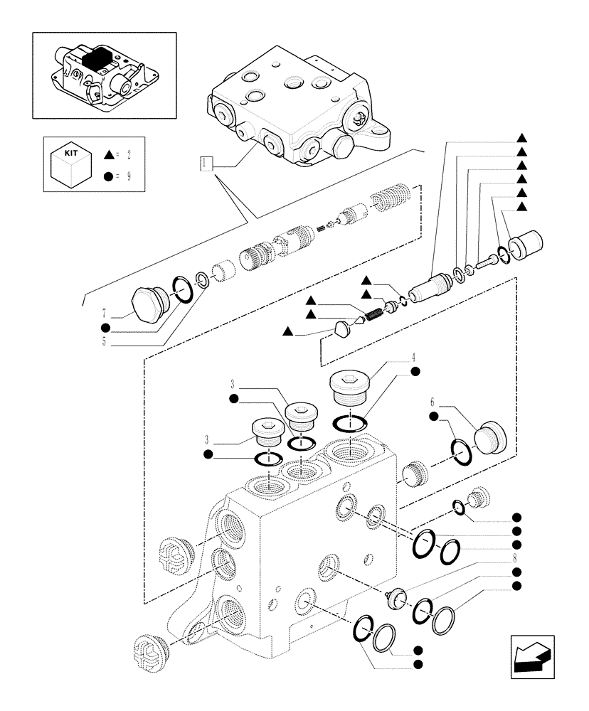 Схема запчастей Case IH MXU125 - (1.82.7/ D) - INCOMING SIDE PANEL & RELATED PARTS (07) - HYDRAULIC SYSTEM