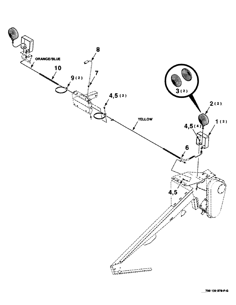 Схема запчастей Case IH 8840 - (7-40) - HEADER FLASHER ASSEMBLIES (S.N. CFH0032227 THRU CFH0032660) (55) - ELECTRICAL SYSTEMS