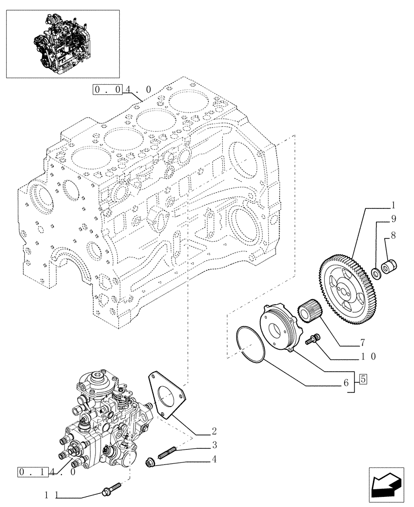 Схема запчастей Case IH MXU115 - (0.14.2) - INJECTION PUMP - CONTROL (01) - ENGINE