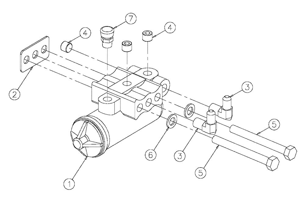 Схема запчастей Case IH FLX3330B - (07-005) - AIR GOVERNOR ASSEMBLY Pneumatics