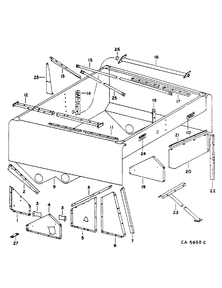 Схема запчастей Case IH 1460 - (17-140) - GRAIN TANK Mounted Equipment