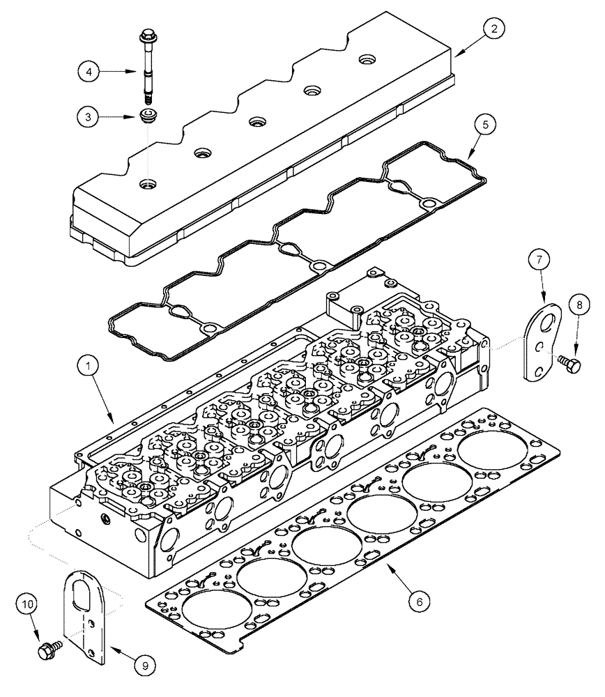 Схема запчастей Case IH FLX3010 - (02-047) - VALVE COVER, FLX 3010 & FLX 3510 (01) - ENGINE