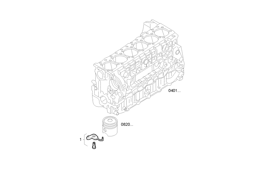 Схема запчастей Case IH F3BE0684N E906 - (0414.003) - OIL NOZZLE 