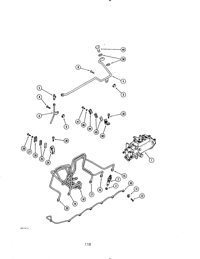 Схема запчастей Case IH 6590T - (118) - FUEL INJECTION SYSTEM, 6T-590 ENGINE 