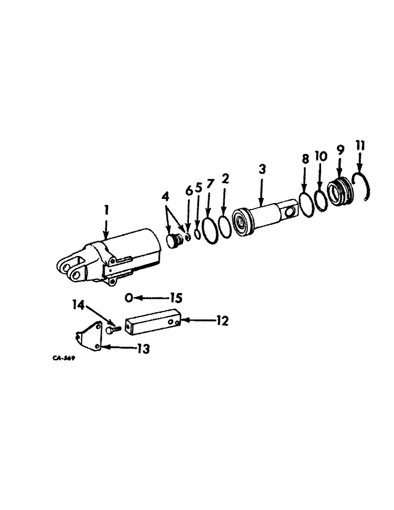 Схема запчастей Case IH 826 - (07-10[1]) - DRIVE TRAIN, PUMP SERVO CYLINDER, HYDROSTATIC DRIVE TRACTORS (04) - Drive Train