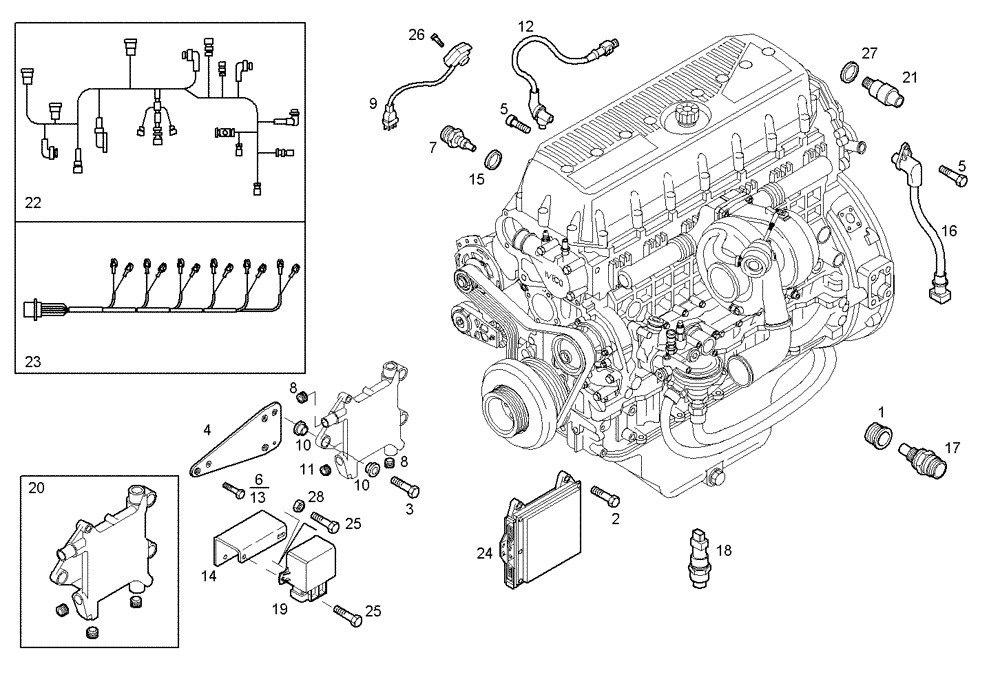 Схема запчастей Case IH F3AE0684D B001 - (1700.003) - ELECTRONIC CONTROL UNIT [UP TO # 46935] 