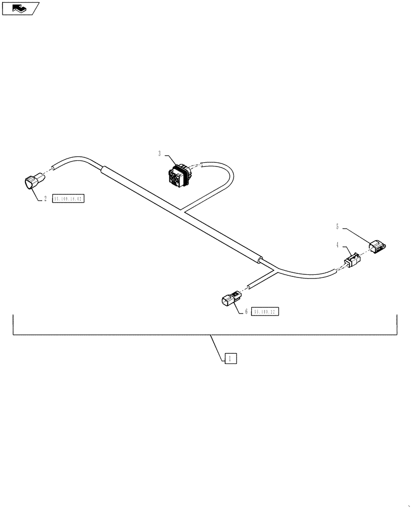 Схема запчастей Case IH TITAN 3530 - (55.100.21) - PUMP DETECT HARNESS, 810 FLEX-AIR AND BARE CHASSIS (55) - ELECTRICAL SYSTEMS