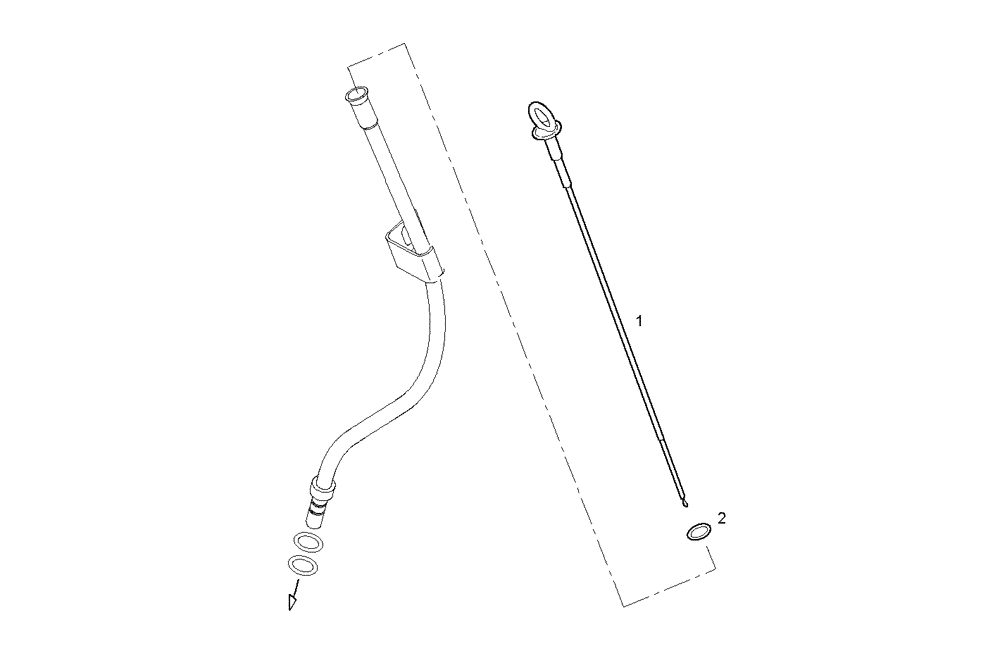 Схема запчастей Case IH F3AE0684N E907 - (2710.256) - OIL DIPSTICK 