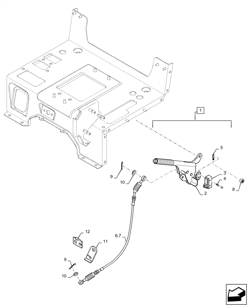 Схема запчастей Case IH FARMALL 35B - (33.120.04) - PARKING BRAKE LEVER (33) - BRAKES & CONTROLS