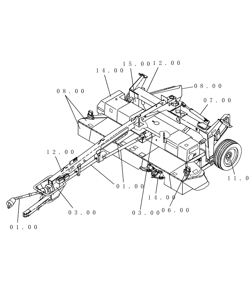 Схема запчастей Case IH DC132 - MAIN SECTIONS - PICTORIAL INDEX (00) - GENERAL