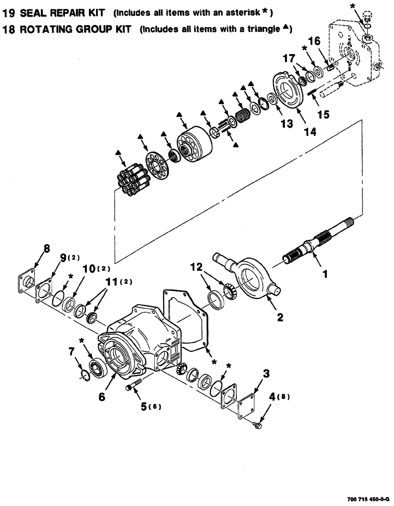 Схема запчастей Case IH 8860 - (08-24) - VARIABLE MOTOR ASSEMBLY - RIGHT (35) - HYDRAULIC SYSTEMS