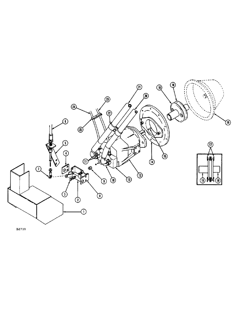 Схема запчастей Case IH 1060 - (18) - MOTOR TO TRANSMISSION DRIVE (29) - HYDROSTATIC DRIVE