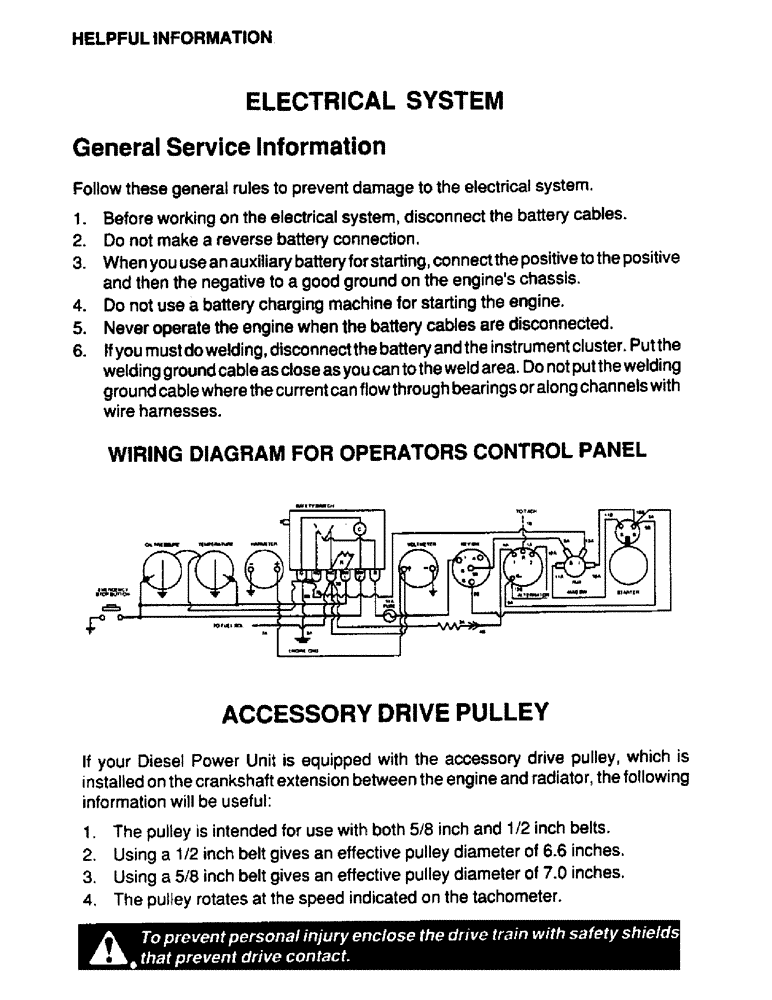 Схема запчастей Case IH 6590 - (044) - HELPFUL INFORMATION, ELECTRICAL SYSTEM 