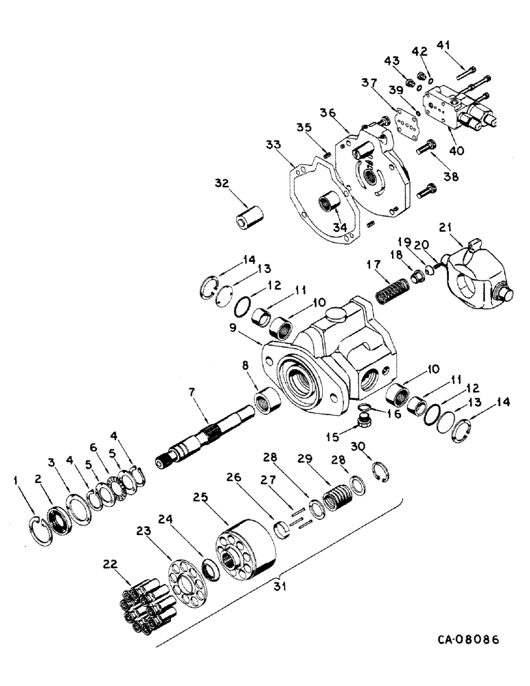 Схема запчастей Case IH 5088 - (10-06) - HYDRAULICS, PPH PISTON PUMP, CESSNA (07) - HYDRAULICS