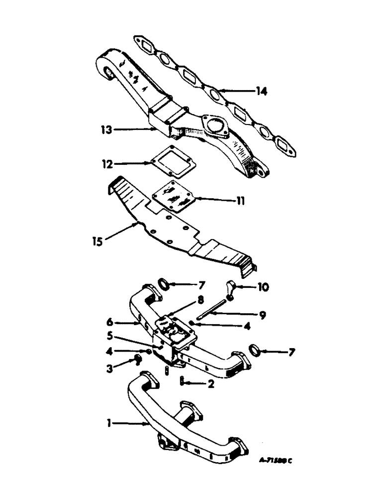 Схема запчастей Case IH C-282 - (C-39) - EXHAUST SYSTEM 