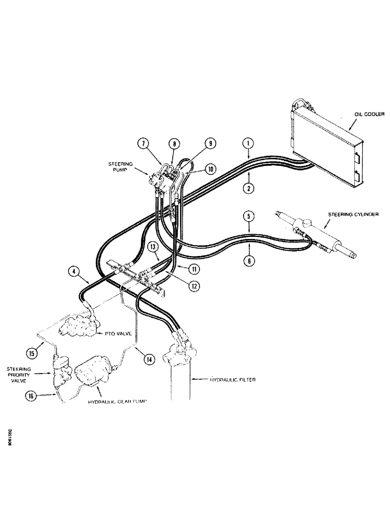 Схема запчастей Case IH 7110 - (1-32) - PICTORIAL INDEX, STEERING HYDRAULICS, TWO WHEEL DRIVE, SERIAL NUMBER JJA0027701 THROUGH JJA0039445 (00) - PICTORIAL INDEX