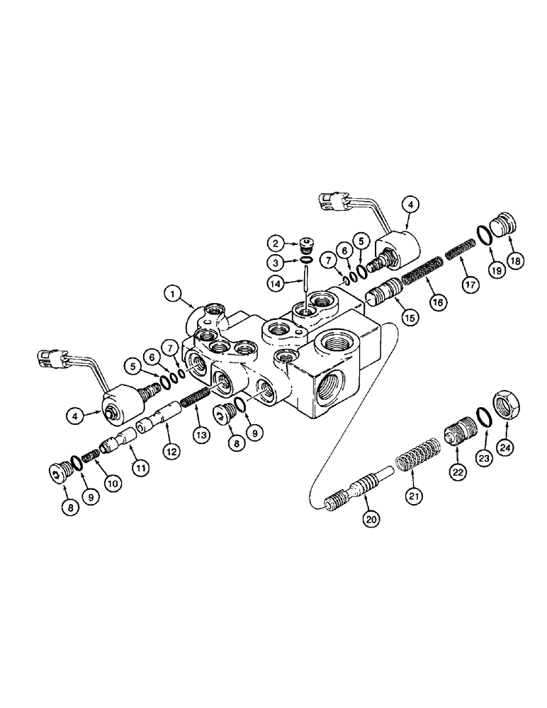 Схема запчастей Case IH 8920 - (8-008) - PTO VALVE ASSEMBLY (08) - HYDRAULICS