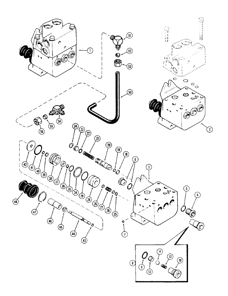 Схема запчастей Case IH 1175 - (133E) - A65724 POWER BRAKE VALVE (07) - BRAKES