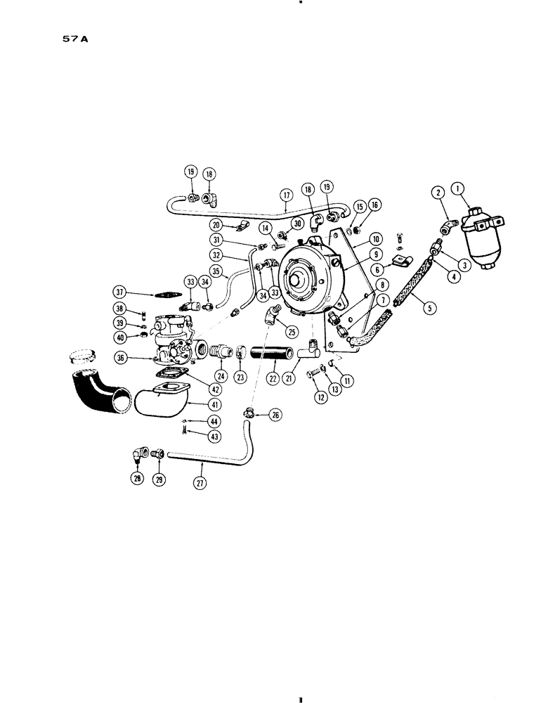 Схема запчастей Case IH 830-SERIES - (057A) - FUEL LINES, 251 AND 284 L.P. ENGINES, EXCEPT GROVE (03) - FUEL SYSTEM