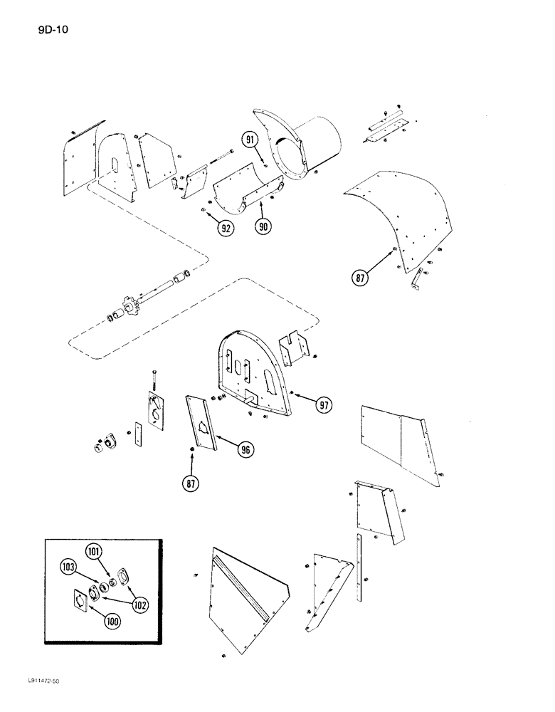 Схема запчастей Case IH 1640 - (9D-10) - HORIZONTAL GRAIN ELEVATOR HEAD (CONTD) (16) - GRAIN ELEVATORS & AUGERS