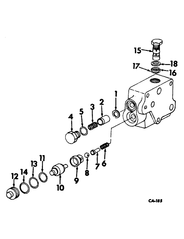 Схема запчастей Case IH 4100 - (F-32) - HYDRAULIC SYSTEM, UNLOADING VALVE TRACTORS WITH THREE POINT HITCH (07) - HYDRAULIC SYSTEM