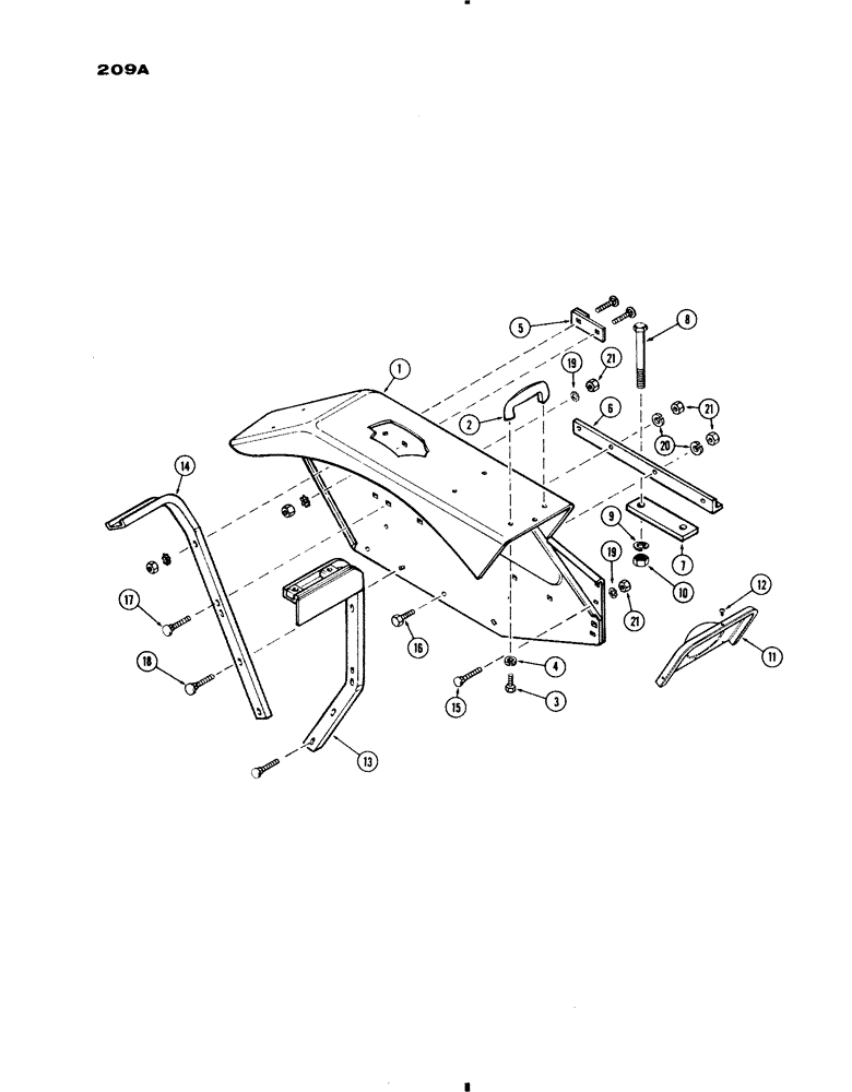 Схема запчастей Case IH 730 SERIES - (209A) - FENDERS, HIGH CLEARANCE (09) - CHASSIS/ATTACHMENTS