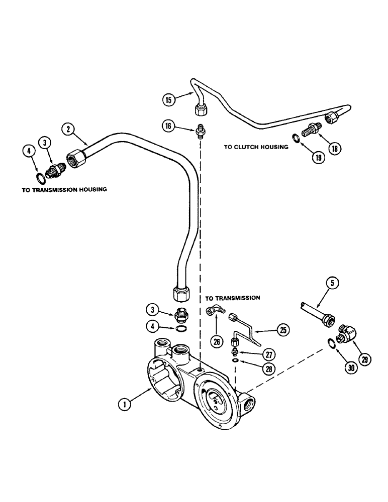 Схема запчастей Case IH 2096 - (8-260) - HYDRAULICS, TRANSMISSION LUBE TUBES, WITH POWER SHIFT (08) - HYDRAULICS