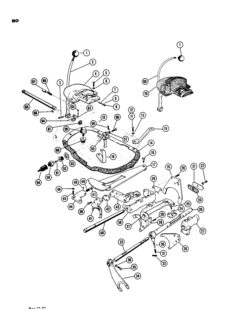 Схема запчастей Case IH 930-SERIES - (080) - GEAR SHIFT PARTS (06) - POWER TRAIN