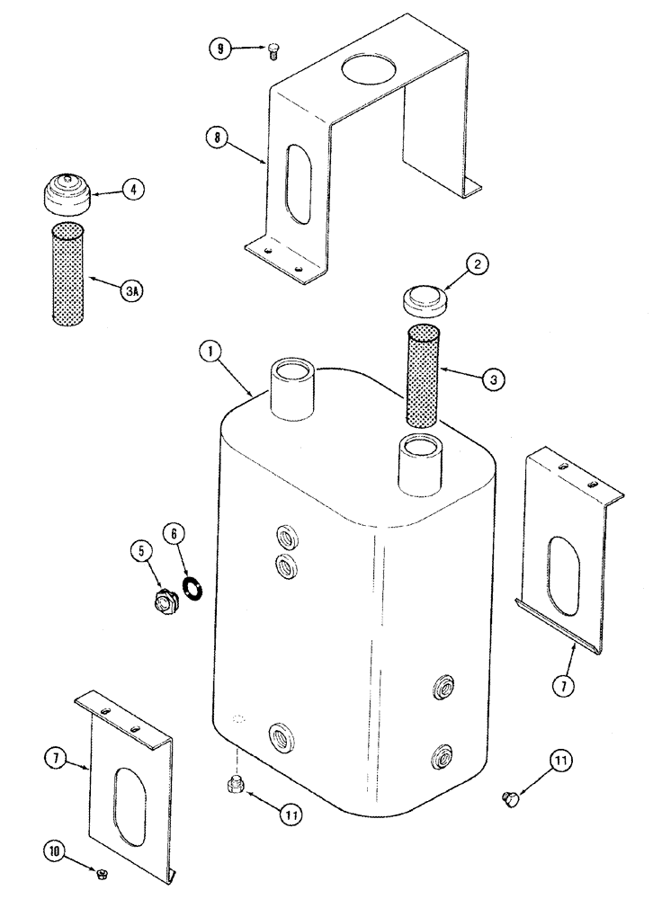 Схема запчастей Case IH 2344 - (08-01) - RESERVOIR - OIL, HYDRAULIC (07) - HYDRAULICS