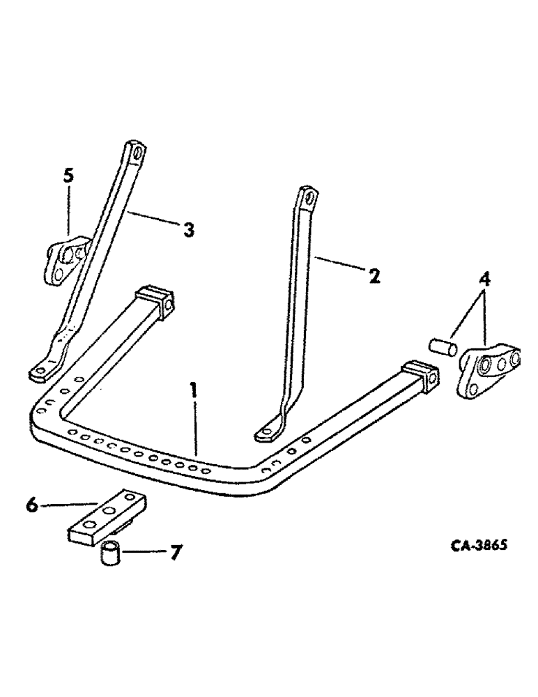 Схема запчастей Case IH 1586 - (09-02) - FRAME, FIXED NON-ADJUSTABLE DRAWBAR, TRACTORS WITHOUT HYDRAULIC DRAFT CONTROL (12) - FRAME