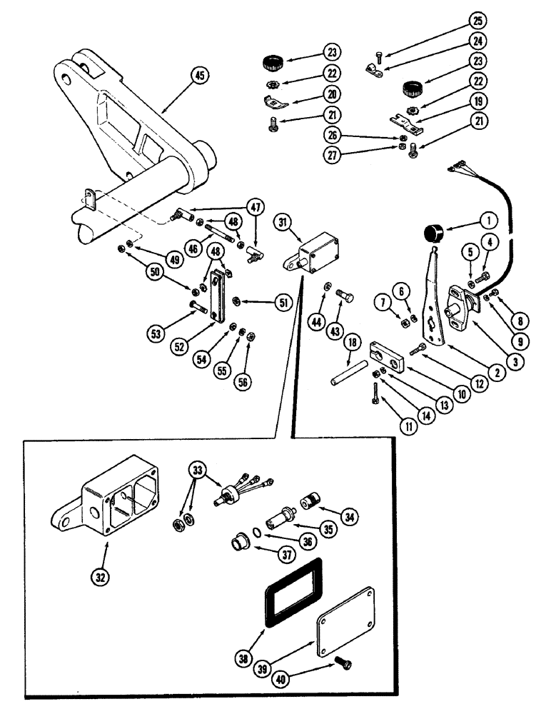 Схема запчастей Case IH 4890 - (8-318) - HITCH DEPTH CONTROLS, P.I.N. 8860450 AND AFTER (08) - HYDRAULICS