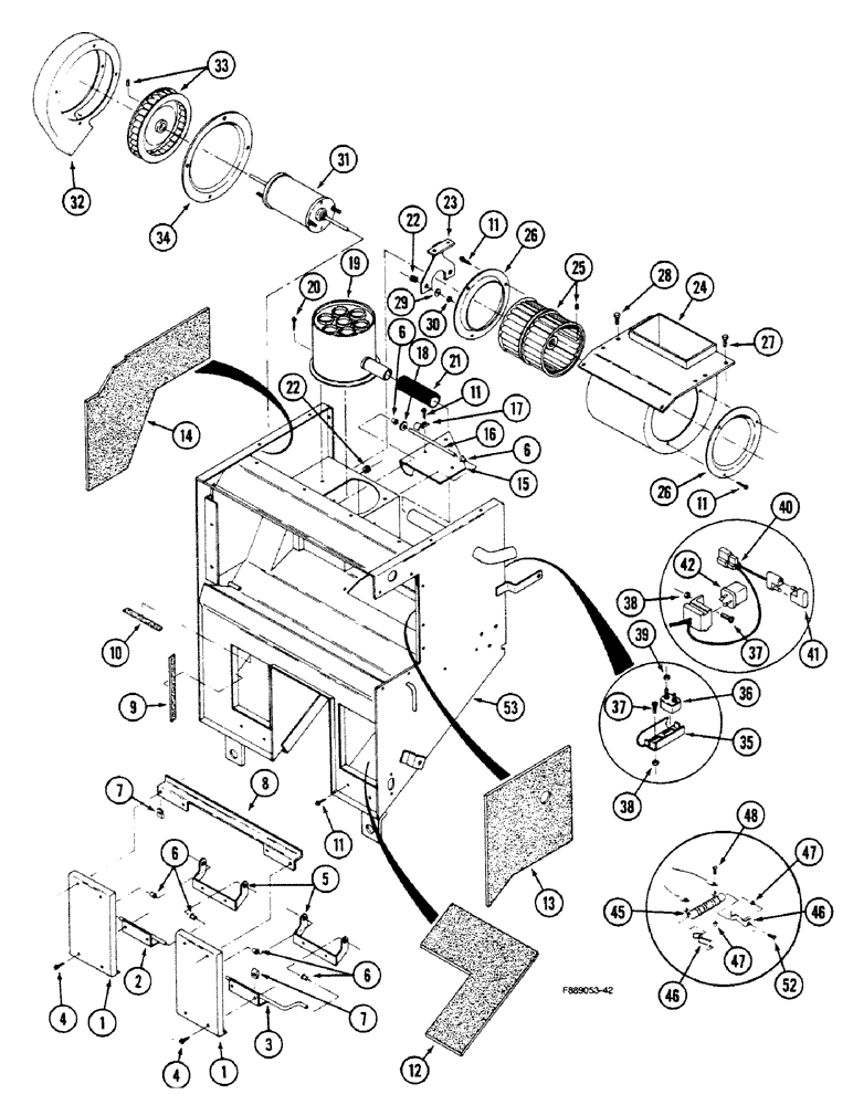 Схема запчастей Case IH 9150 - (9-094) - AIR CONDITIONER AND HEATER MODULE, INTERNAL COMPONENTS, CAB (09) - CHASSIS/ATTACHMENTS