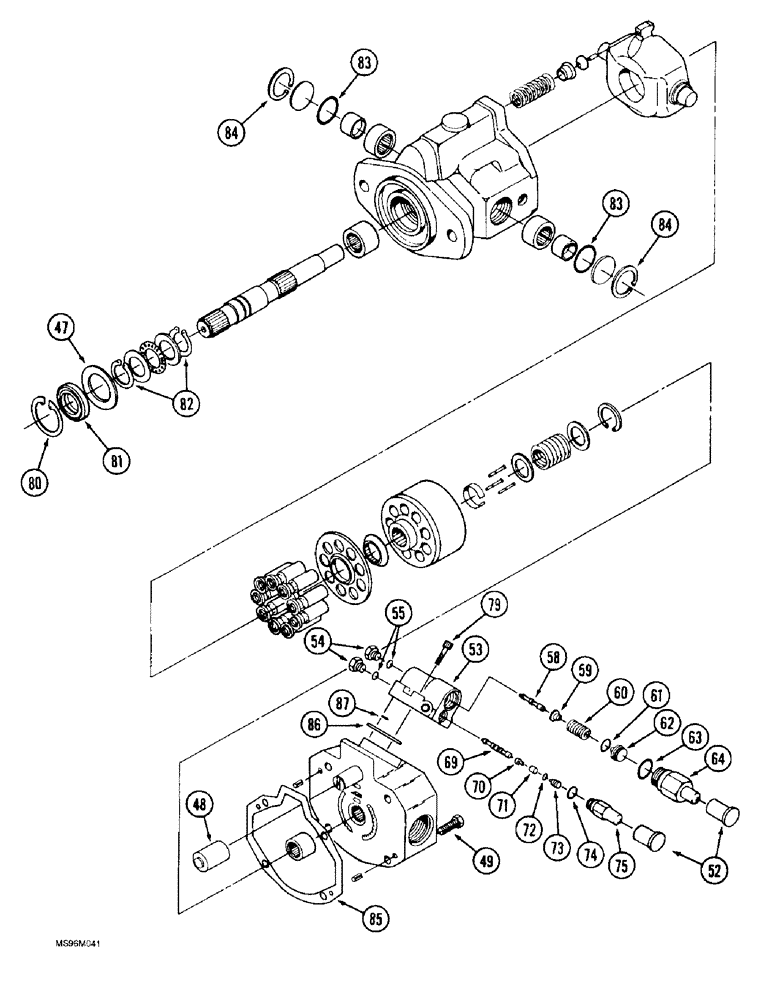 Схема запчастей Case IH 9310 - (8-014) - HYDRAULIC PISTON PUMP ASSEMBLY, (CONT) (08) - HYDRAULICS