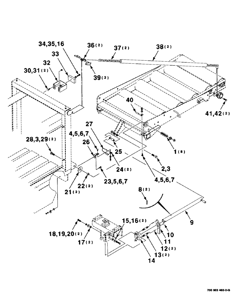 Схема запчастей Case IH 8575 - (9-14) - BALE ROLLER CHUTE KIT, (CONT) Decals & Attachments