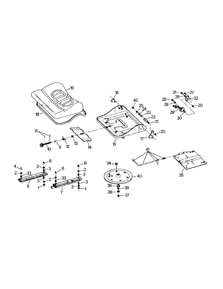 Схема запчастей Case IH CS-360 - (01-12) - SEAT ASSEMBLY, SEAT CUSHION AND SLIDE ASSEMBLY (10) - CAB