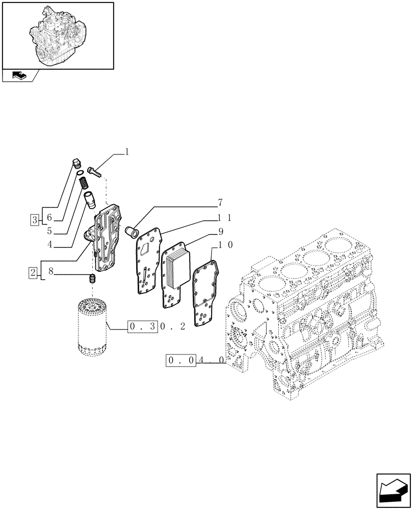 Схема запчастей Case IH F4GE9484K J601 - (0.31.5) - HEAT EXCHANGER - ENGINE (504096821) 