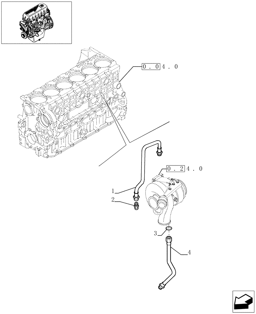 Схема запчастей Case IH F2BE0684A B003 - (0.30.63[01]) - TURBOBLOWER PIPES (99487300 - 500322475) 