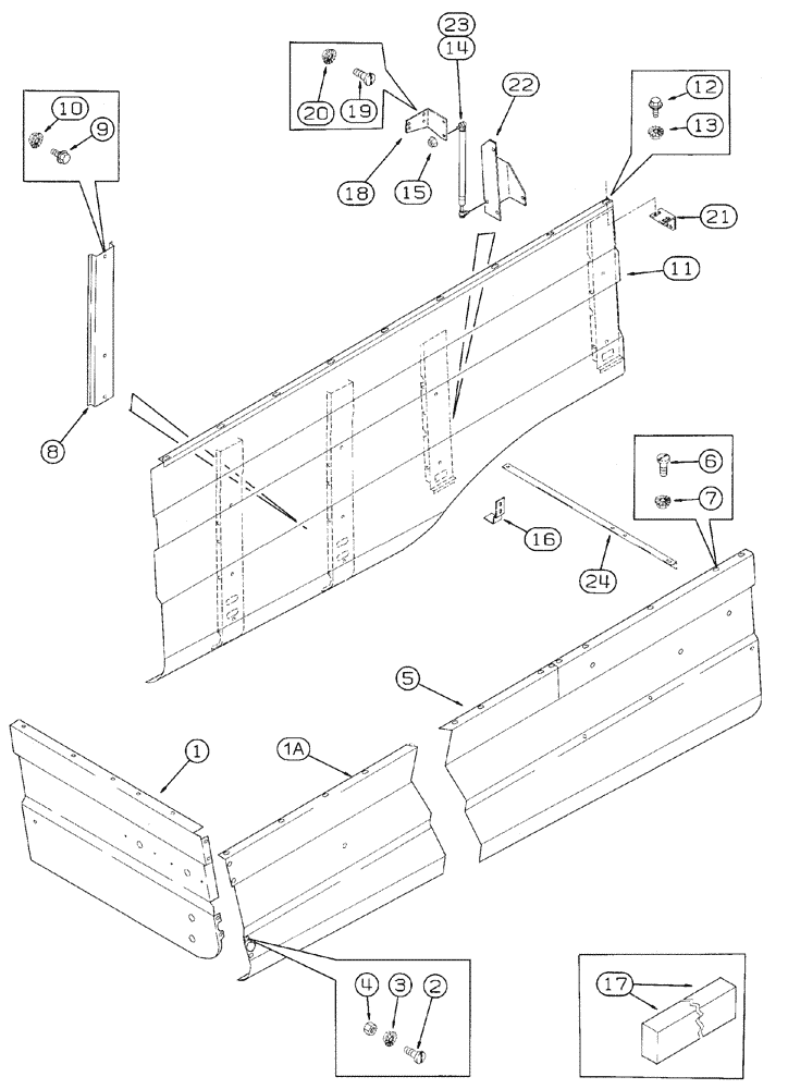 Схема запчастей Case IH 2366 - (09H-05[01]) - DOOR - SHIELD - RIGHT HAND, SINGLE PIECE DOOR, BSN JJC0254999 (12) - CHASSIS