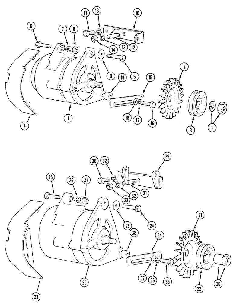 Схема запчастей Case IH 1294 - (4-62) - ALTERNATOR FITTINGS (04) - ELECTRICAL SYSTEMS