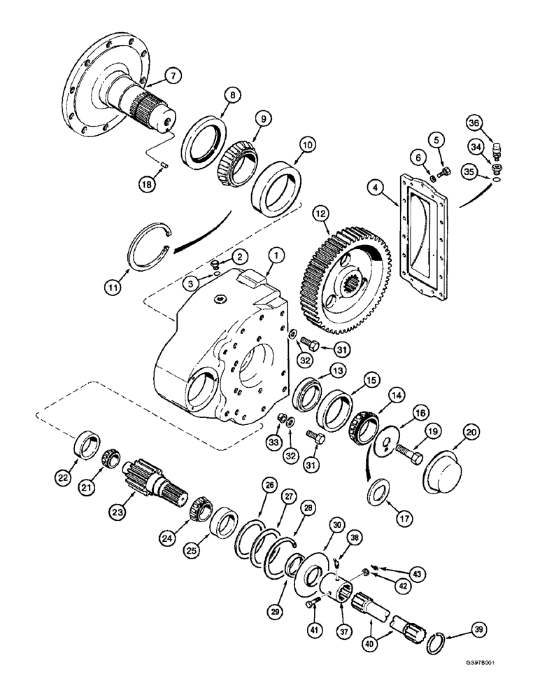 Схема запчастей Case IH 2144 - (6-46) - FINAL DRIVE ASSEMBLY, HEAVY DUTY (03) - POWER TRAIN