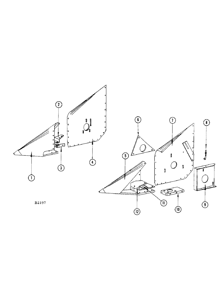 Схема запчастей Case IH 400 - (024) - HEADER AUGER TROUGH HEADS (58) - ATTACHMENTS/HEADERS