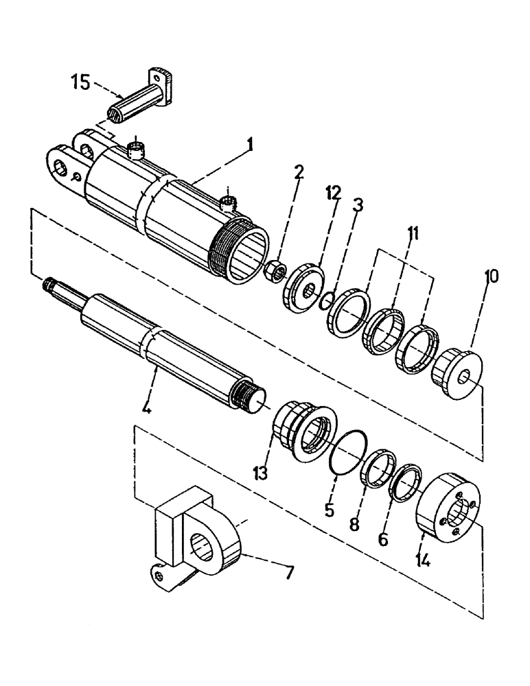 Схема запчастей Case IH 7000 - (B01-20) - HYDRAULIC CYLINDER, BASECUTTER LIFT 7700 Hydraulic Components & Circuits