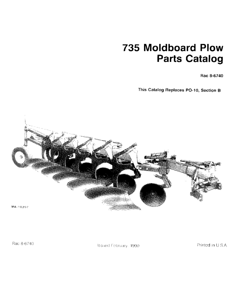 Схема запчастей Case IH 735 - (1-1) - 735 MOLDBOARD PLOW 