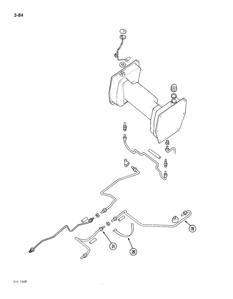 Схема запчастей Case IH 385 - (3-084) - FUEL TANK (CONTD) (03) - FUEL SYSTEM
