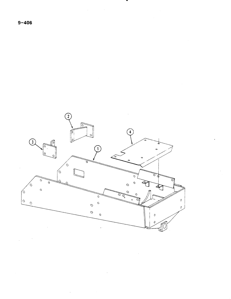 Схема запчастей Case IH 485 - (9-406) - BOLSTER, FABRICATED (09) - CHASSIS/ATTACHMENTS