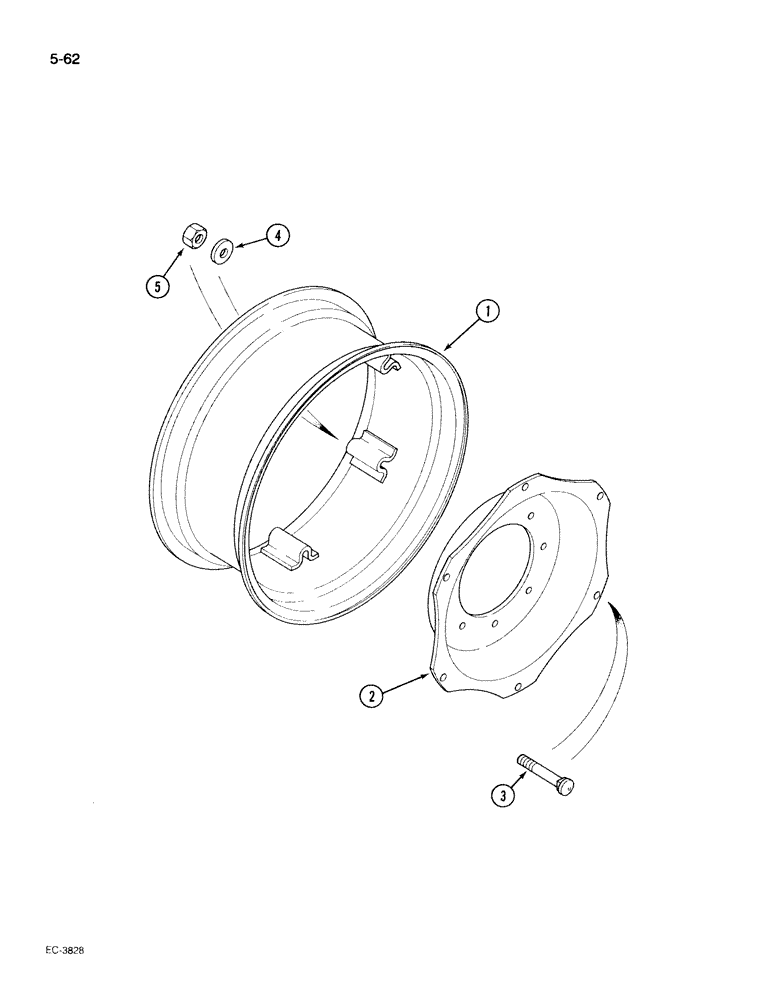 Схема запчастей Case IH 395 - (5-062) - FRONT WHEELS, "CAN - AM" (05) - STEERING