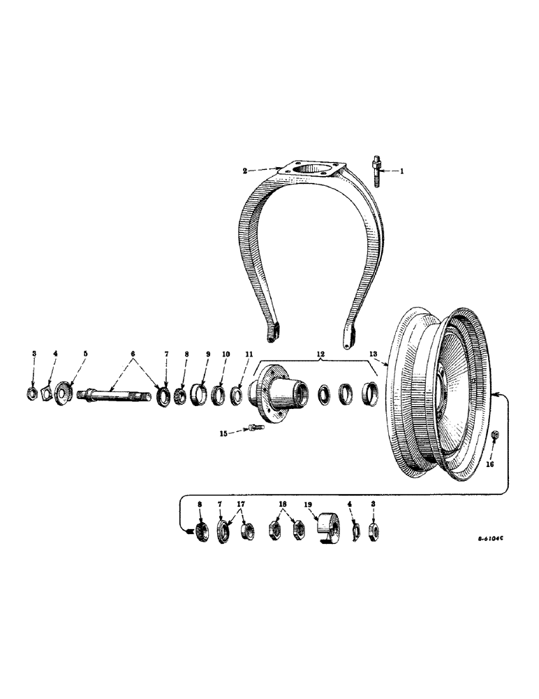 Схема запчастей Case IH 400-SERIES - (326) - CHASSIS, TRACTOR PARTS ADAPTABLE TO HIGH DRUM COTTON PICKER, GUIDE WHEEL (12) - CHASSIS