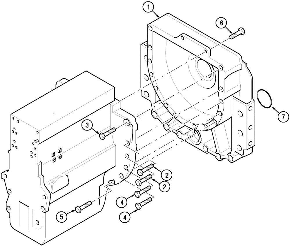 Схема запчастей Case IH MX100C - (02-06) - ENGINE MOUNTING (02) - ENGINE