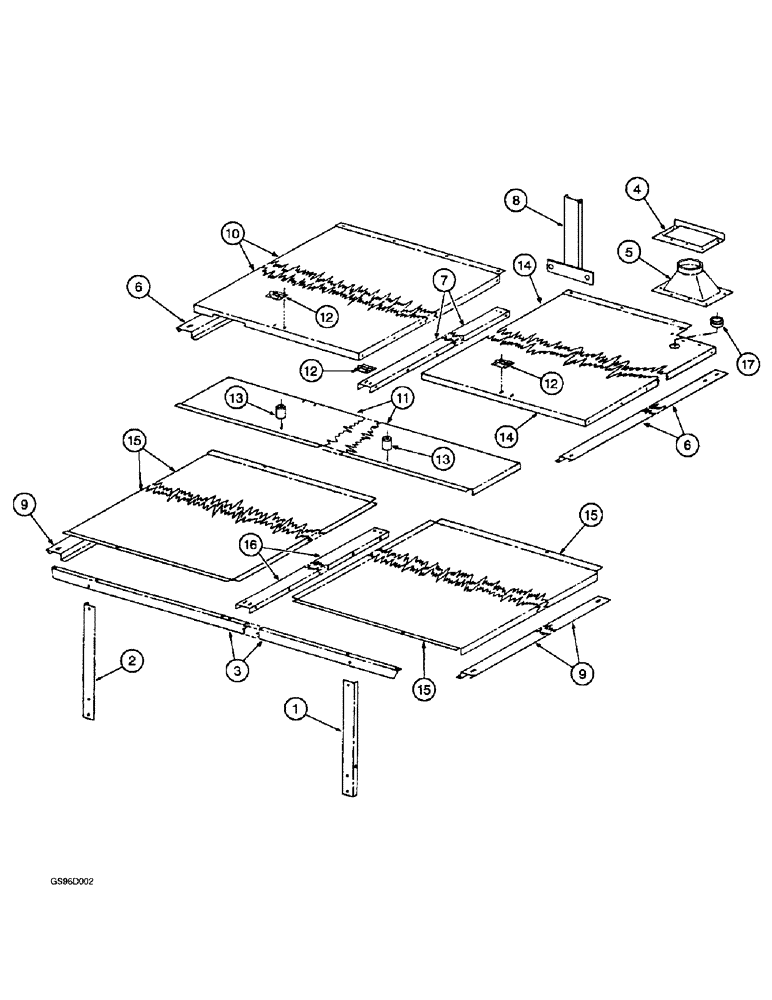 Схема запчастей Case IH 1400 - (2-04) - RADIATOR AND ENGINE SHIELDS (01) - ENGINE